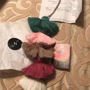 NWT nena and co artisan fortune Pom tassel
